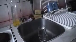 Busty skank thanks this horny repairman with her twat