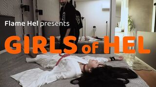 Playing dress-up with Stepdaddy in a white kimono - bondage sex