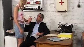 Stepmom and stepdaughter get hammered in german home-made 90s film