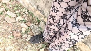 Indian village chick poked hard outdoor By his Bf